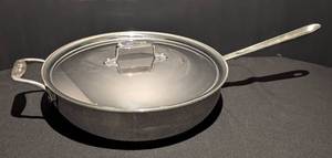 lot 92 image: All Clad d5 Stainless Steel 14 Saut Pan and Lid