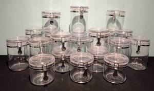 lot 86 image: OGGI Clear Round Canisters