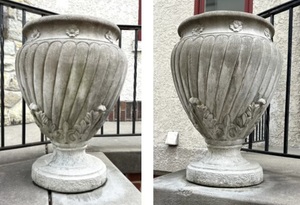 lot 207 image: Pair of Elegant Cement Planters
