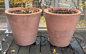 lot 205 image: Pair of Plastic Planters