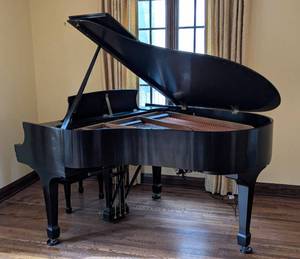 lot 1 image: Steinway & Sons Model M Ebony Baby Grand Piano