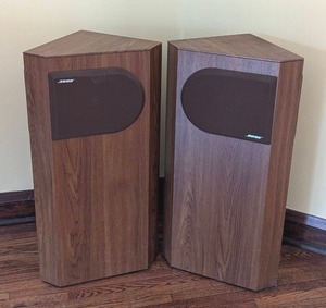 lot 10 image: Pair of Bose 401 Direct  Reflecting Floor Speakers