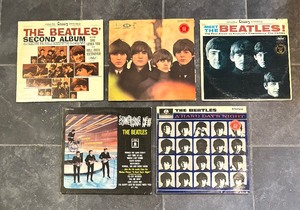 lot 174B image: Five Beatles Record Albums including A Hard Days Night, Something New, Meet the Beatles and More