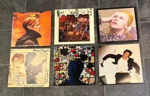 lot 236 image: Six Record Albums by David Bowie including Hunky Dory, Low Scary Monsters, Never Let Me Down and More