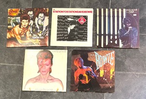 lot 74B image: Five David Bowie Record Albums including Stage, Station to Station, Aladdin Sane and More