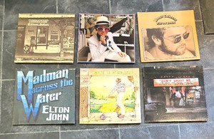lot 33B image: Six Record Albums by Elton John including Greatest Hits, Goodbye Yellow Brick Road, Honky Chateau and More