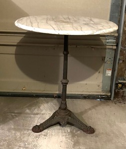 lot 366 image: Vintage Marble Top Accent Table