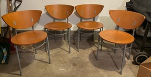 lot 27C image: Set of Four Vintage Chairs