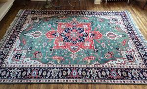 lot 21 image: Colorful Turkish Wool Area Rug