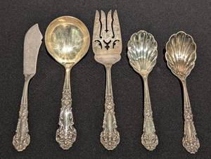 lot 5B image: Reed and Barton French Renaissance Sterling Silver Serving Utensils