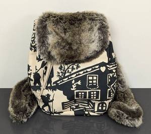 lot 39 image: Pierre Frey Paris Fur and Leather Trimmed Backpack