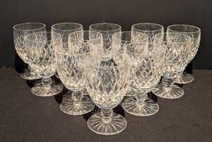 lot 49B image: Waterford Crystal Boyne Wine  Water Glass Set