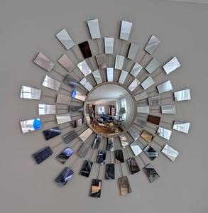 lot 262 image: Large Kenneth Wingard Sunburst Wall Mirror