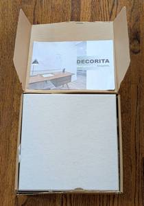 lot 263 image: New Decorita Grey White Cork Board Wall Panels