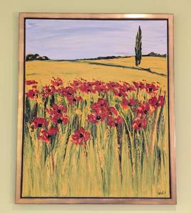 lot 8 image: Vibrant Jaline Pol Original Oil on Canvas Painting