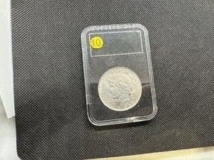 1923 Peace Silver Dollar from Original Roll in Slab Marked BU When Purchased