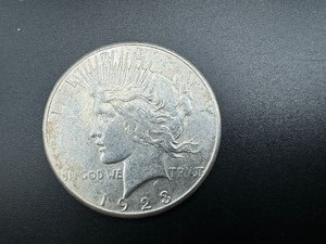 1923-S AU Peace Silver Dollar