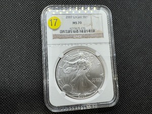 2007 American Silver Eagle NGC MS70 - NGC Price Guide is $95
