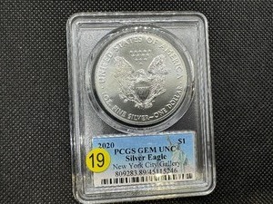 2020 American Silver Eagle Bowers Autographed PCGS Gem Uncirculated