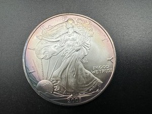 2003 Uncirculated American Silver Eagle with Purple Toning
