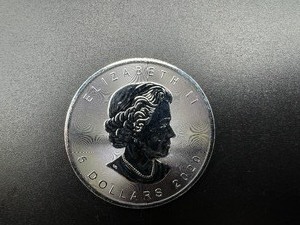 2020 BU One Ounce Silver Canadian Maple Leaf $5.00 Coin