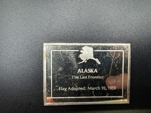 Alaska State Flag - 930 Grains (1.9375 Ounces) .925 Sterling Silver Bar�