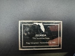 Florida State Flag - 1000 Grains (2.083 Ounces) .925 Sterling Silver Bar�