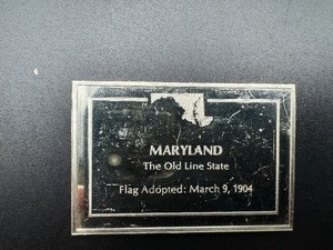 Maryland State Flag - 1000 Grains (2.083 Ounces) .925 Sterling Silver Bar�