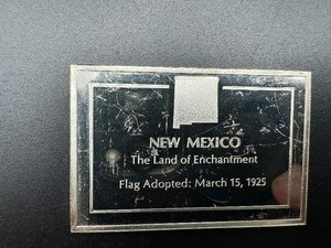 New Mexico State Flag - 1000 Grains (2.083 Ounces) .925 Sterling Silver Bar�