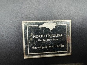 North Carolina State Flag - 880 Grains (1.833 Ounces) .925 Sterling Silver Bar�