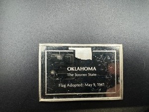 Oklahoma State Flag - 1000 Grains (2.083 Ounces) .925 Sterling Silver Bar�