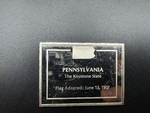 Pennsylvania State Flag - 910 Grains (1.896 Ounces) .925 Sterling Silver Bar�