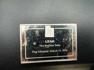 Utah State Flag - 1000 Grains (2.083 Ounces) .925 Sterling Silver Bar�