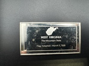 West Virginia State Flag - 1270 Grains (2.646 Ounces) .925 Sterling Silver Bar�
