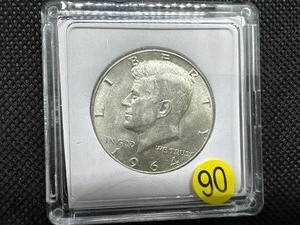1964 BU 90% Silver Kennedy Half Dollar