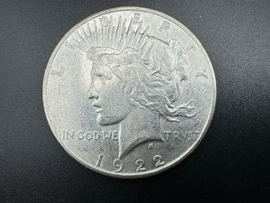 1922-D AU Peace Silver Dollar