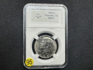 1969 D Kennedy Half Dollar MS 69 (40% Silver)