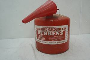 Behrens galvanized gasoline can