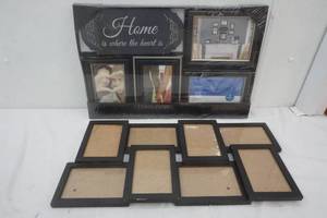 2 sets of black picture frames