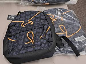 lot 677 image: Lot of (2) Rocksax Wu-Tang logo Backpacks  Matching (New )