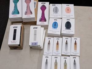 lot 751 image: Lot of (23) Pop Sonic Personal Care Products - Spade FaceNeck Beauty Device, Nose Trimmer, Moon Shaver Personal Shaving Device, Smoothie 2.0 Fine Hair Remover