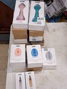 lot 745 image: Lot of (17) Pop Sonic Personal Care Products - Spade FaceNeck Beauty Device, Nose Trimmer, Moon Shaver Personal Shaving Device