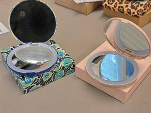 lot 754 image: Lot of (2) Pop Sonic LED  Compact Mirror - Magnifying Compact Mirror with LED Lights