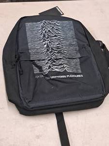 lot 683 image: Rocksax Joy Division - Unknown Pleasures logo Backpack (New )