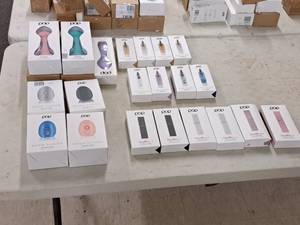 lot 742 image: Lot of (23) Pop Sonic Personal Care Products - Spade FaceNeck Beauty Device, Nose Trimmer, Moon Shaver Personal Shaving Device, Smoothie 2.0 Fine Hair Remover