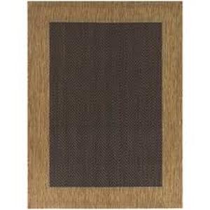 Hampton Bay Brown 5 x 7 Border IndoorOutdoor Area Rug   Customer Returns See Pictures