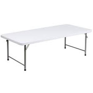 White Paige 4.93 ft. Classroom Activity Table for School and Home, Heavy-Duty Kids Rectangular Plastic Activity Table by Carnegy Avenue    Customer Returns See Pictures