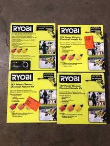 Lot of RYOBI EZClean Power Cleaner Chemical Nozzle Kit   Customer Returns See Pictures