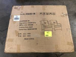 Set of 2 Outdoor Chairs   Customer Returns See Pictures