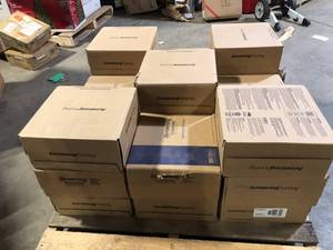 22 Boxes of  Armstrong Flooring Imperial Texture VCT 12 in. x 12 in. Classic Black Standard Excelon Commercial Vinyl Tile (45 sq. ft.  case) Customer Returns See Pictures